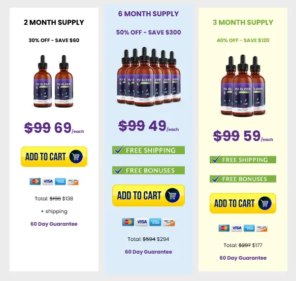 Yu Sleep Pricing